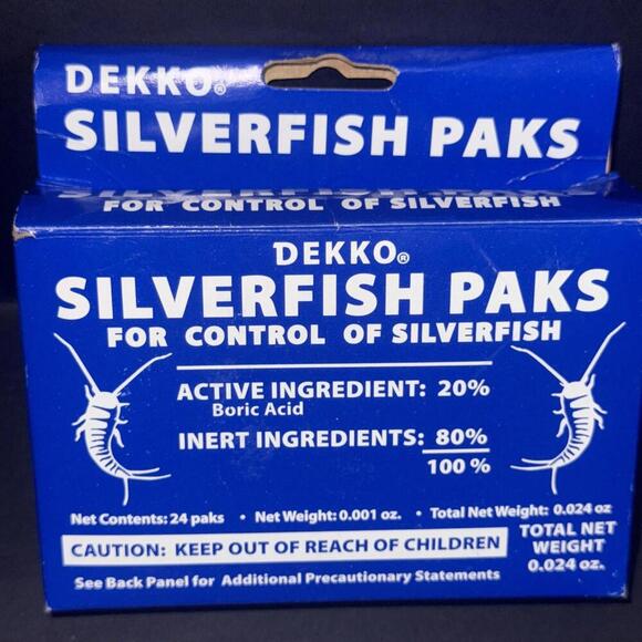 Dekko Silverfish Paks 1 Box (24 individual) Silverfish Control Baits - Picture 1 of 12